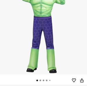 Kids Green and Purple Superhero Costume